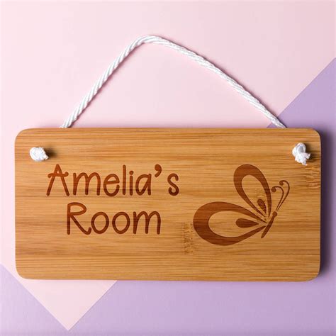 Personalised Butterfly Bedroom Door Sign By Mirrorin | Bedroom door ...