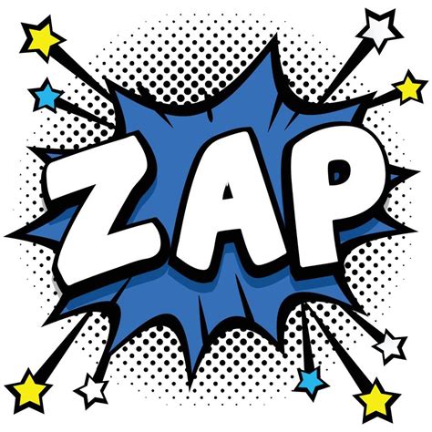 zap Pop art comic speech bubbles book sound effects 13015902 Vector Art at Vecteezy