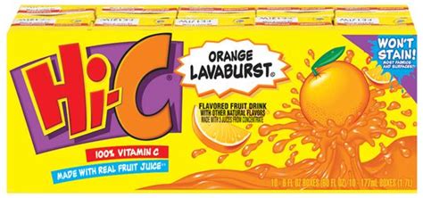 Hi-C Orange Lavaburst Fruit Drink 10 Pack | Hy-Vee Aisles Online Grocery Shopping