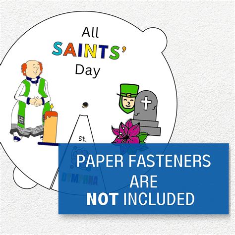 All Saints Day Coloring Wheel, Printable Sunday School Activities, All Saints Day Craft ...