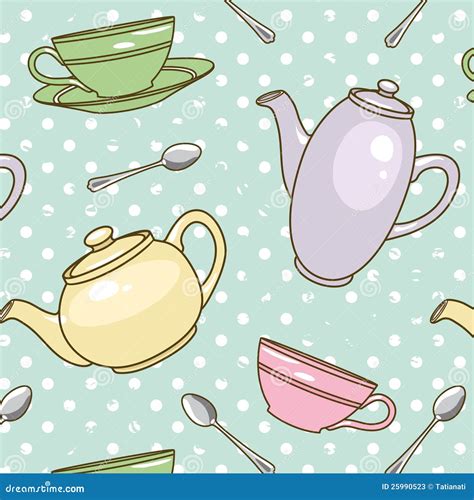 Teapot-pattern stock illustration. Illustration of background - 25990523