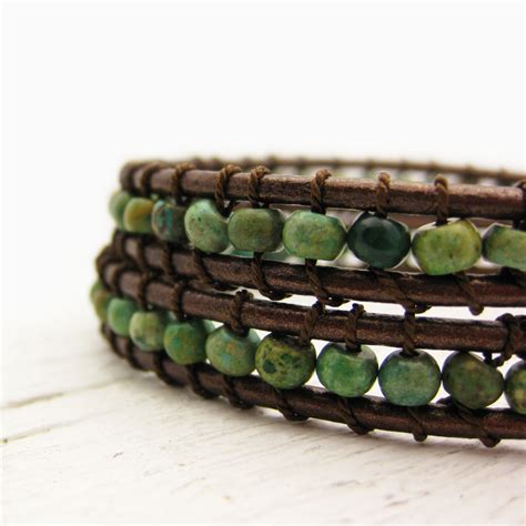 byJodi Jewelry | Natural Green Turquoise Wrap Bracelet