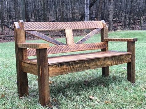 Bench Reclaimed Barnwood | Etsy Rustic Outdoor Benches, Rustic Wood Bench, Diy Bench Outdoor ...