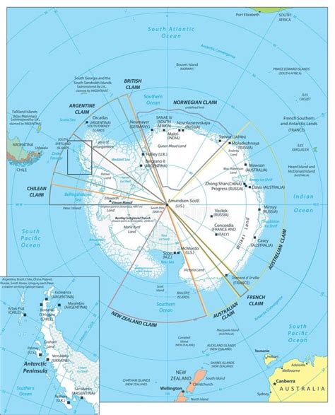 Arctic Region Map stock vector. Illustration of cartography - 99840016