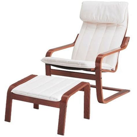 Ikea Poang Chair Armchair and Footstool Set with Covers Off-white (Machine Washable) 263834. ...