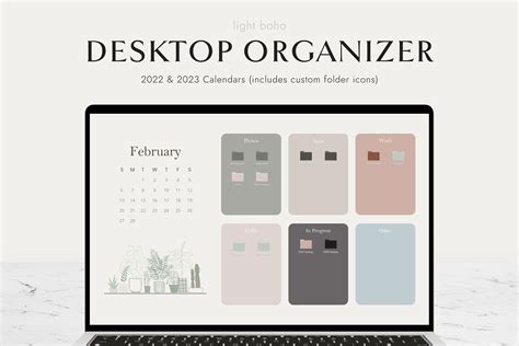 Desktop Wallpaper Organizer Editable Folder Icons - Etsy | Fond d'écran organisateur de bureau ...