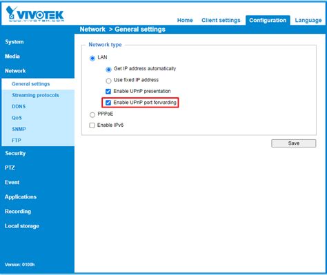 UPnP port forwarding