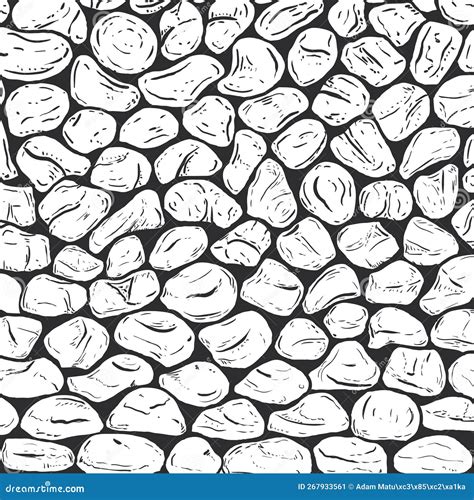 Hand Drawn Texture of Stone Background Stock Vector - Illustration of natural, masonry: 267933561