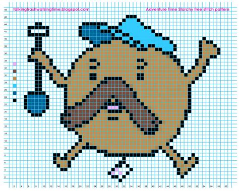 Starchy Adventure Time cross stitch | FREE PATTERN | Now thats Peachy