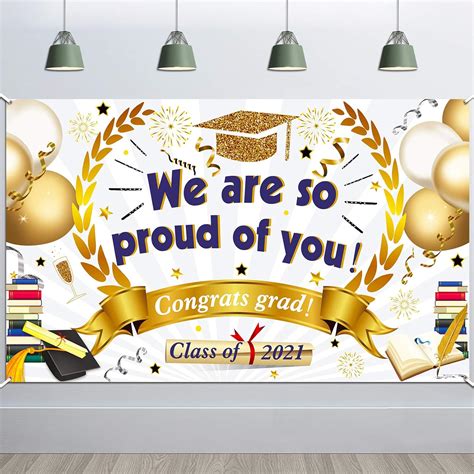 HOWAF Large Graduation Background Banner for Graduation Party ...