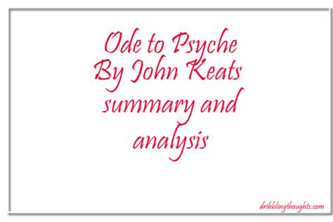 Ode To Psyche by John Keats: Analysis, Themes & Literary Devices