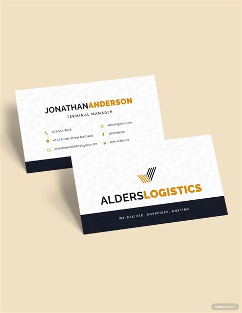 Logistics Company Business Card Template in Illustrator, Word, Apple ...