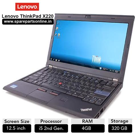 Lenovo Thinkpad X220 Used Laptop with 12.5 inch Screen Core i5 (2nd Gen ...