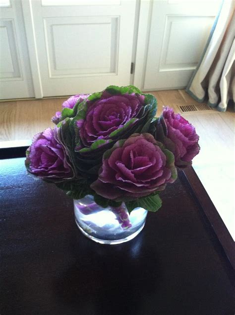 Ornamental kale found in flower section of Whole Foods. Love the colors ...