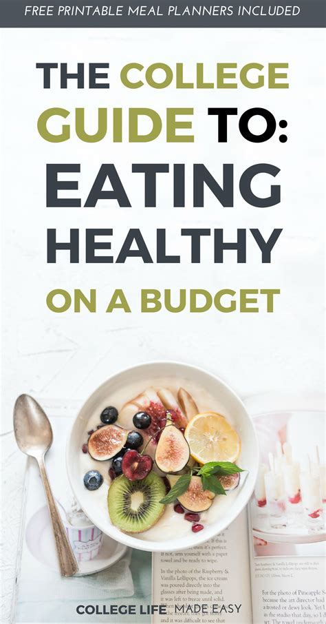 Eating Healthy in College: How To On A Budget | Healthy college meals ...