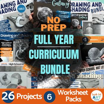 High School Art Curriculum - Full Year Visual Art Project Growing Bundle