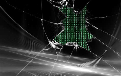 Shattered Tech: Cracked Screen HD Wallpaper