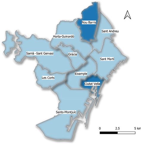 Districts of the city of Barcelona | Download Scientific Diagram