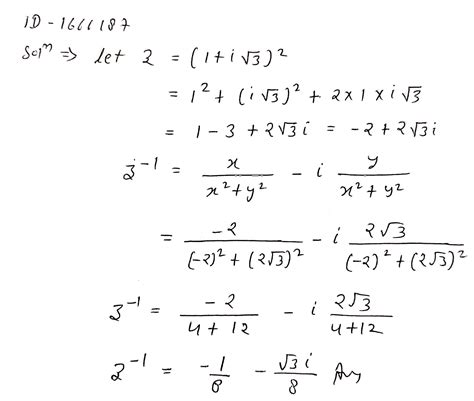 Find the multiplicative inverse of the following complex numbers: left ( 1+isqrt{3} right )^{2}