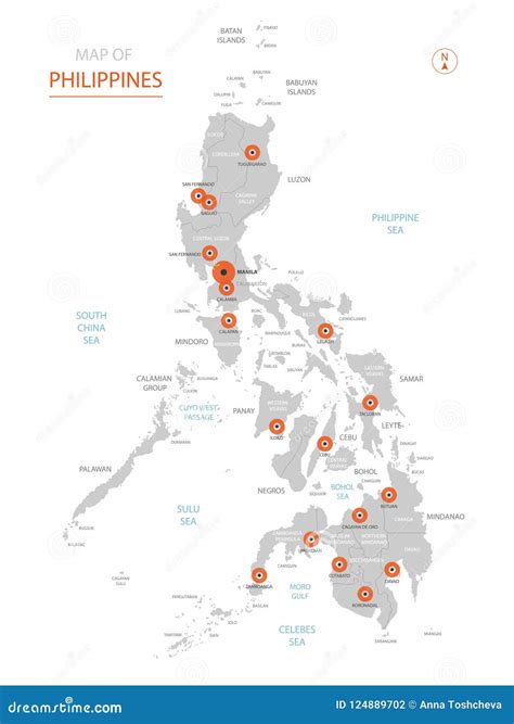 Map Showing Manila,Philippines On The World Map. Royalty-Free Stock ...