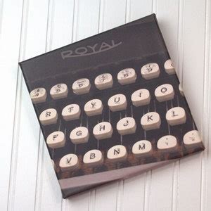 Braille Art Royal Typewriter Wall Art Typewriter Keys Canvas - Etsy