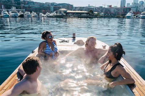 You and five friends can rent a hot tub boat in Seattle