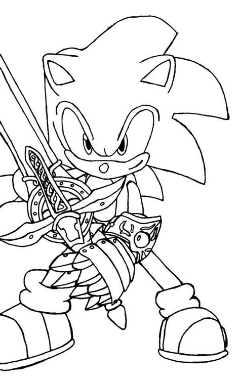 Sonic The Hedgehog And Sword Coloring Page : Kids Play Color Tangled ...