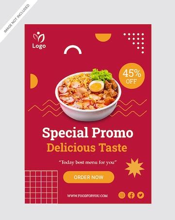 Premium Vector | Seblak spicy food flyer poster promotion store design template