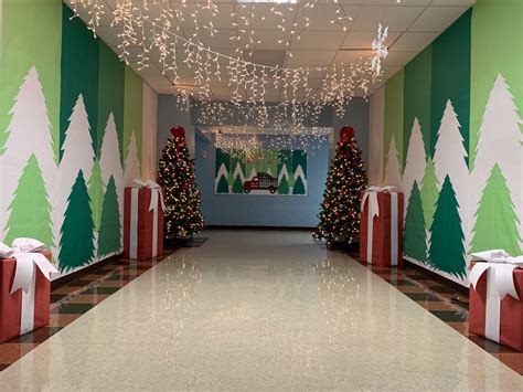 Pin by Angel Buchanan on Church Christmas Village in 2024 | Christmas hallway, Christmas school ...