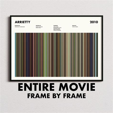 Arrietty Movie Barcode Print, Arrietty Print, Arrietty Poster, Arrietty ...