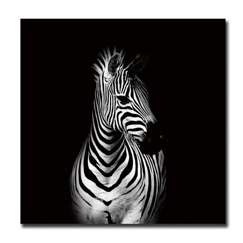 Black And White Canvas Art Print Poster Zebra Cuadros Decoracion Infantiles Animal Tableau ...