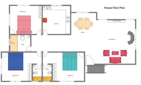 Free Editable Apartment Blueprint Examples | EdrawMax Online