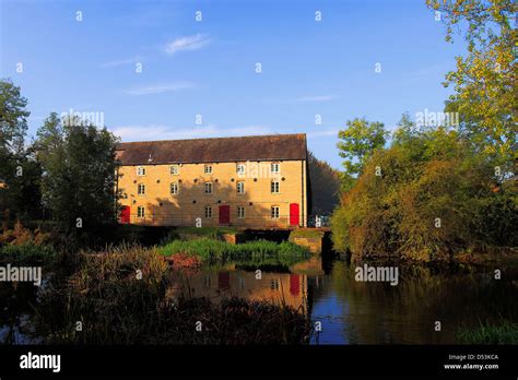 Watermill, river Nene, village of Warmington, Northamptonshire county, England, UK Stock Photo ...