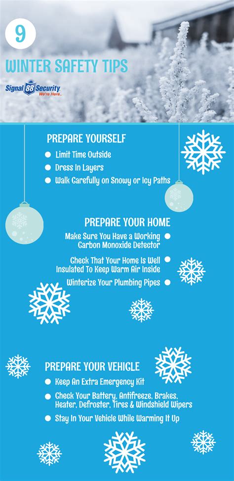 Winter Safety Tips Printable