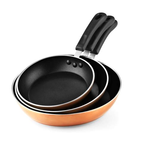 Cook N Home 02613 8, 9.5, and 12-Inch Nonstick Saute Omelet Skillet 3 ...