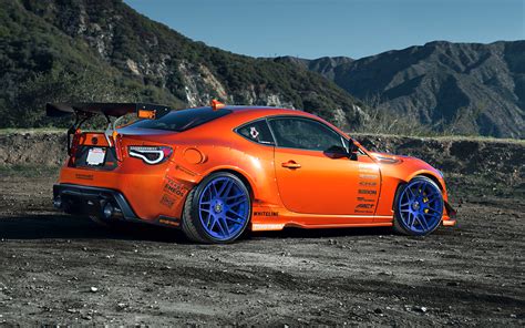 toyota, 86, Scion, Fr s, Tuning, Widebody, Spoilers, Orange, Style, Rims, Wheels, Mountain ...