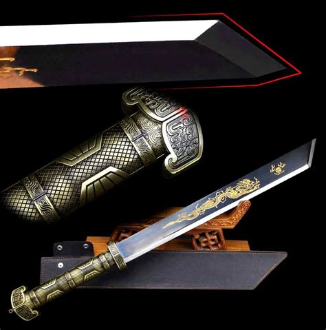 Strong Metal Handle Handmade Manganese Steel Gilt Chinese DaDao Sword Broadsword Blade Sharp CAN ...