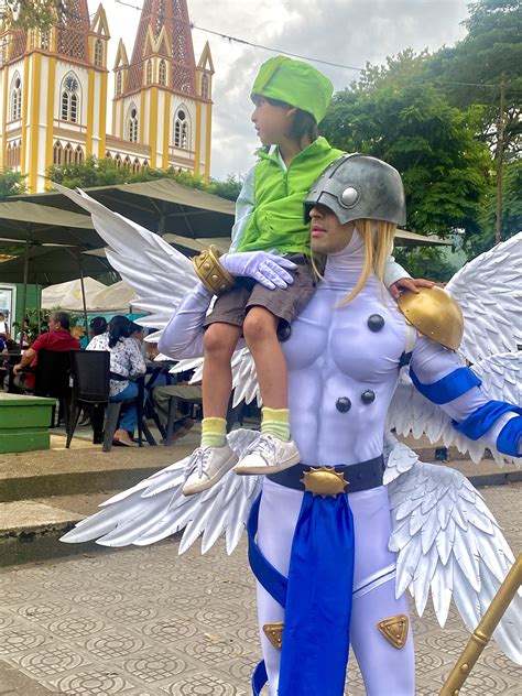 My Angemon cosplay with my cousin as Tk : r/digimon