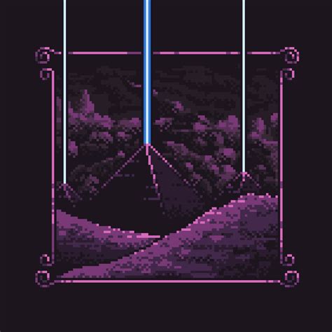 Three Purple Pyramids | Pixel art, Pyramids, Art inspo