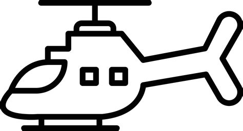 Helicopter Outline Vector Art, Icons, and Graphics for Free Download