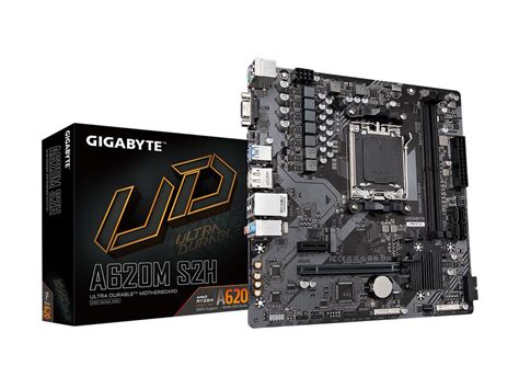 GIGABYTE A620M S2H AM5 LGA 1718 AMD A620 M-ATX Motherboard with 3-Year ...