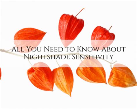 All You Need to Know About Nightshade Sensitivity - Central Coast Center for Integrative Health