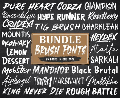 Brush Fonts Bundle Procreate Fonts Graffiti Font Paint Brush Font Brush ...