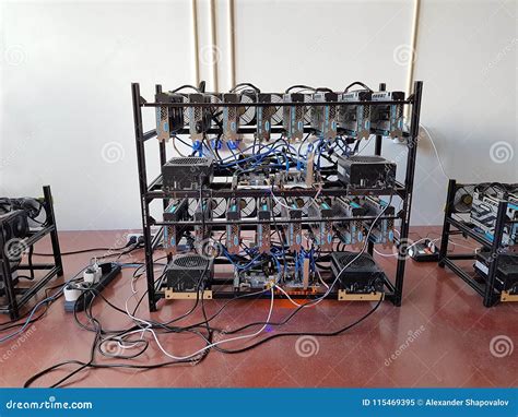 Bitcoin Miner Hardware Isolated. Bitcoin Mining Concept. Technology Background. Stock Image ...