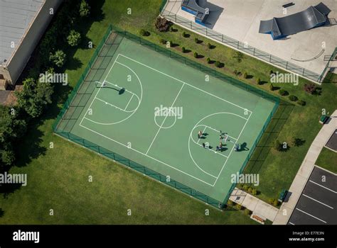 Outdoor Basketball Court Aerial View Stock Photo: 73308809 - Alamy