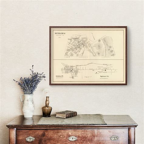 Vintage Map of Bethlehem, New Hampshire 1892 by Ted's Vintage Art