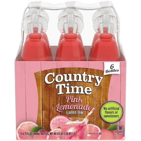 Country Time Pink Lemonade Naturally Flavored Drink, 6 ct Pack, 6.75 fl ...