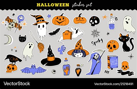 Spooky halloween stickers cute to jazz up your messages