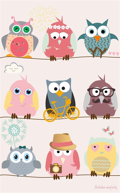 Spring Birdy Fond d’écran | Dessin chouette, Artisanat hibou, Chouette