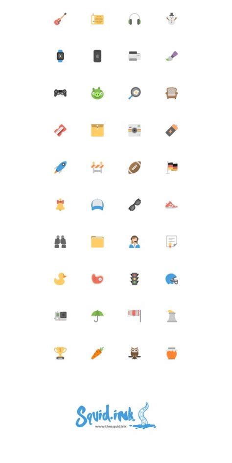 40 New Free Flat Icons (PSD, AI, EPS, SVG, PNG) - Designbeep